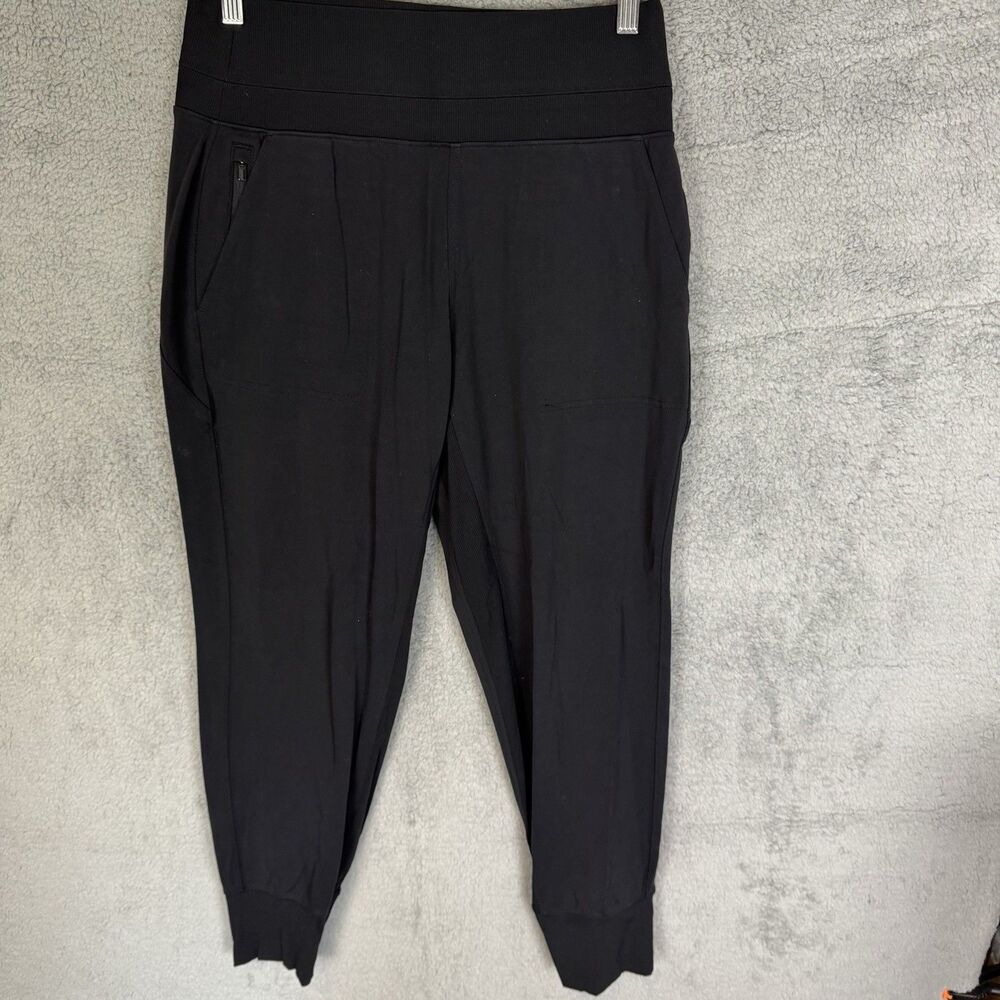 Athleta Soho Jogger Women M Black Lightweight Pull On Stretch High Rise Athletic